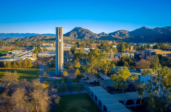 UCR campus with belltower